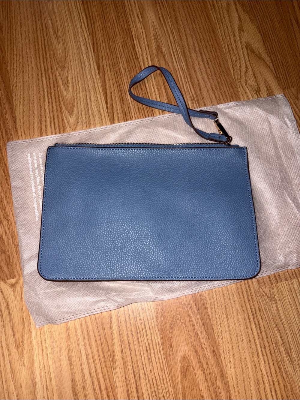Anne Klein Blue Leather Wristlet Clutch